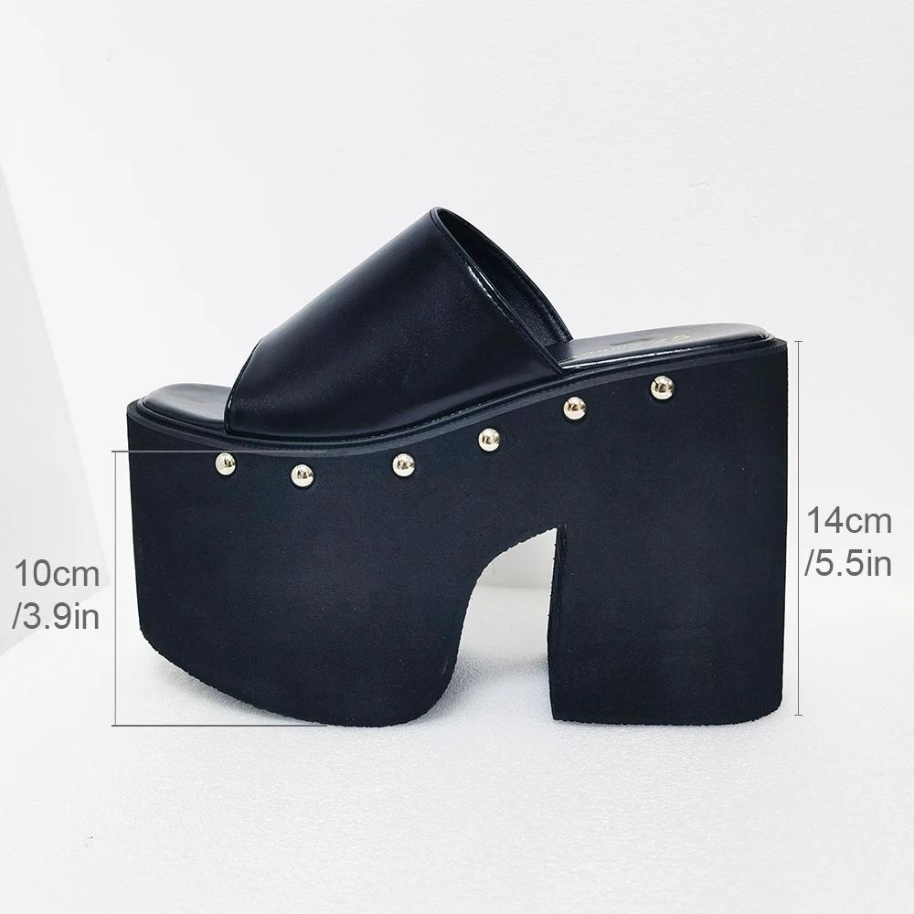 Fashion Ultra High Heels Womens Shoes Popular European American Style Thick-soled Wedge Heel Sandals for Women Platform Classic Slippers