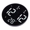 Round Digital Wall Clock 12 24Hr USB Powered Silent Modern LED Wall Clock for Living Room Bedroom
