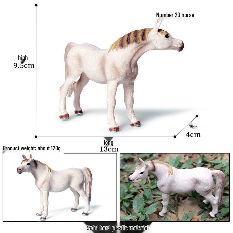 Cross-border Prairie Horse Desktop Ornament: Black & White North American Feral Horse Model