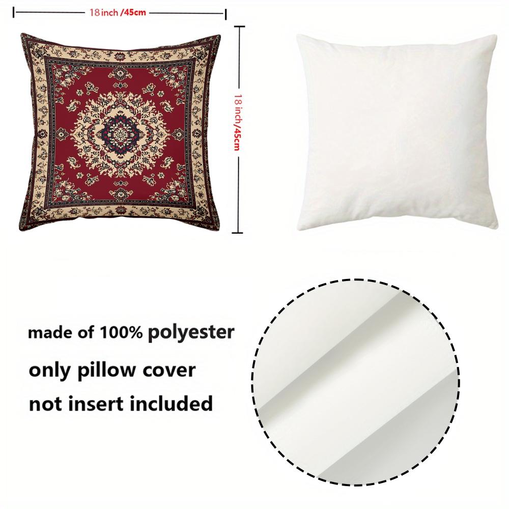 Exquisite Ethnic Patterned Decorative Cushion Covers Polyester Pillowcase, Sofa Decorative Cushion Cov Headboard Pillow