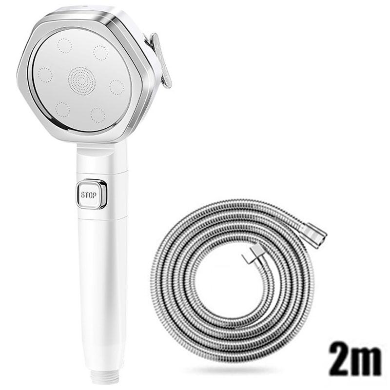 Showerhead four speed adjustment filter for shower knobs One click water stop bathroom accessories replete heads showers parts