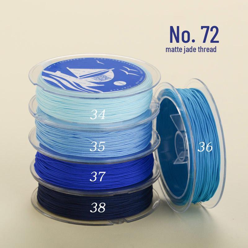 Blue Jade Thread Set: Beading and Bracelet Weaving Cord for Handmade Jewelry