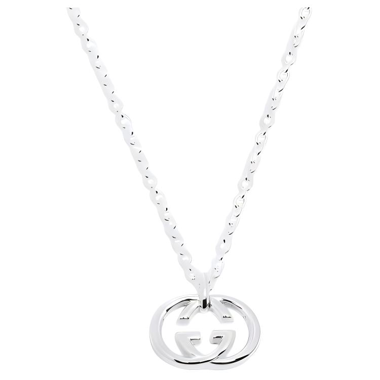 

Gucci Double G Series 3D Double G Pendant Necklace Unisex necklace Silver 190484-J8400-8106 Dust Bag+Box (Random Color)