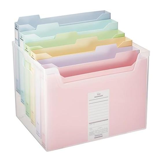 Nakabayashi Index File Box Document Storage Case F3 Clear Fubo I-F3C