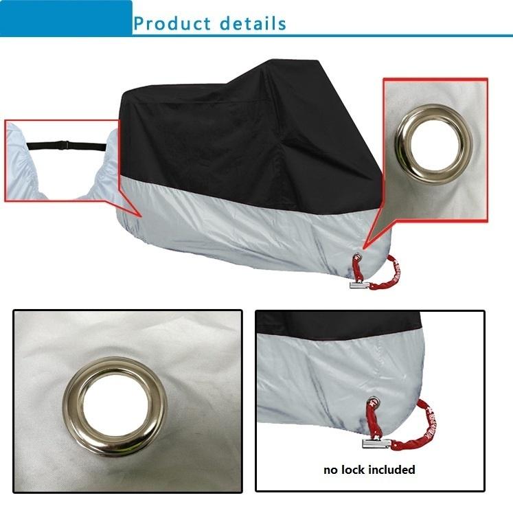 190T Motorcycle Cover Waterproof Outdoor Snowproof