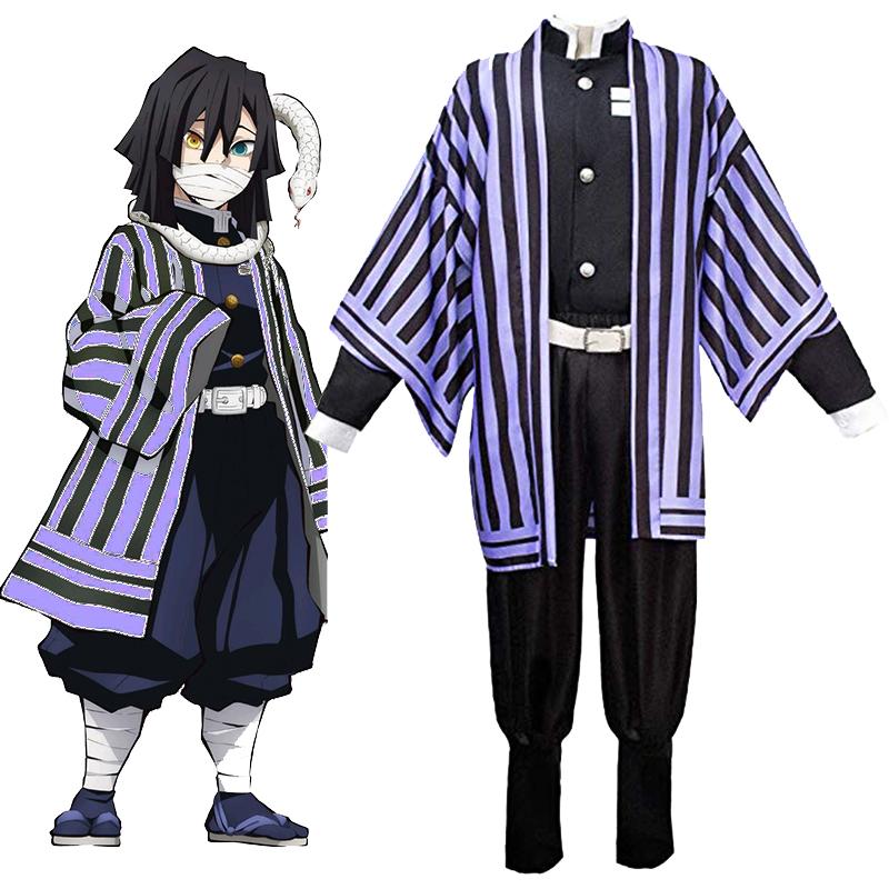 Slayer Demon Kimetsu No Yaiba Iguro Obanai Cosplay Costume Men Outfit Complete
