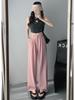 2026 Spring/Summer Women's High-Waist Wide-Leg Drape Pants - Loose, Casual, Floor-Length Straight-Leg Suit Pants