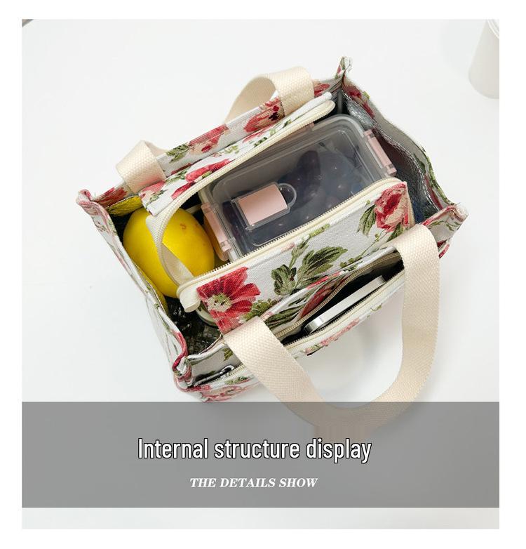 Stylish Large Capacity Aluminum Foil Bento Lunch Bag for Women