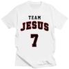 Team Jesus 7 Number T Shirt Funny Jesus Graphic T-shirts Women Men Cotton Clothing Casual Short Sleeve Oversized Tees