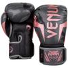Venum Elite Boxing 16 oz Gloves, Black/Pink Gold,