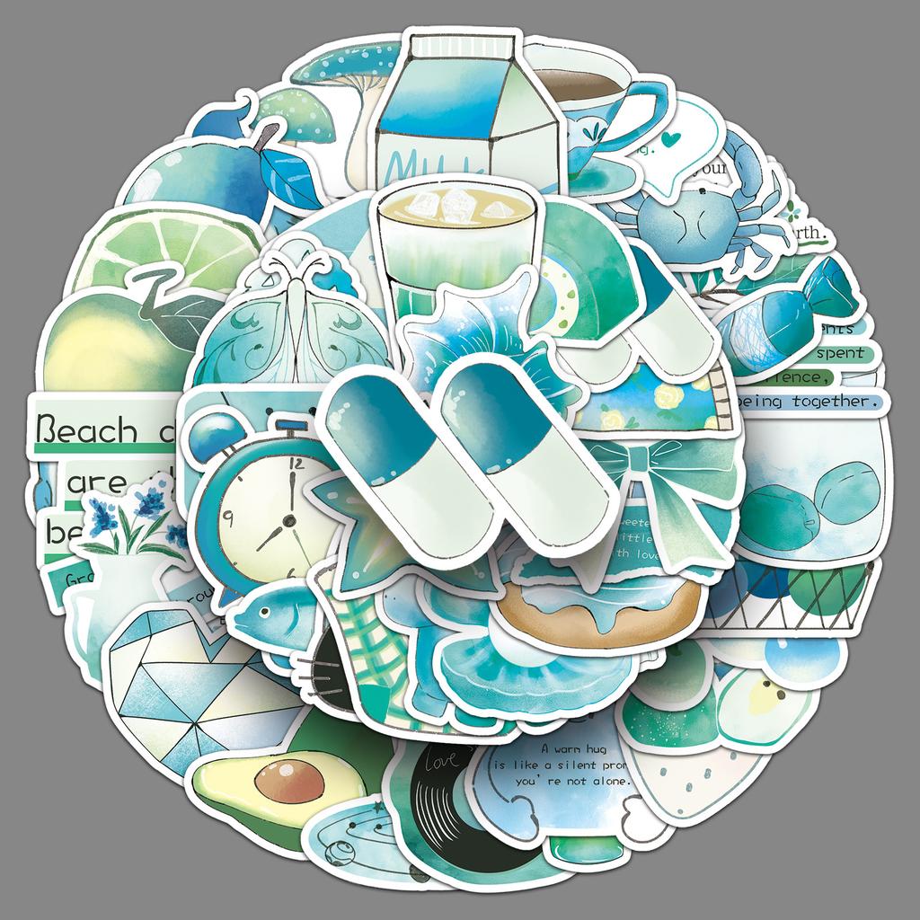 50 Salt-type Graffiti Stickers Personalized Small Fresh Hand-painted Decorative Mobile Phone Water Cup Stickers Waterproof