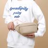 Fashion Solid Color Waist Bag Waterproof Double Layer Chest Bag Double Pocket Shoulder Bag Travel