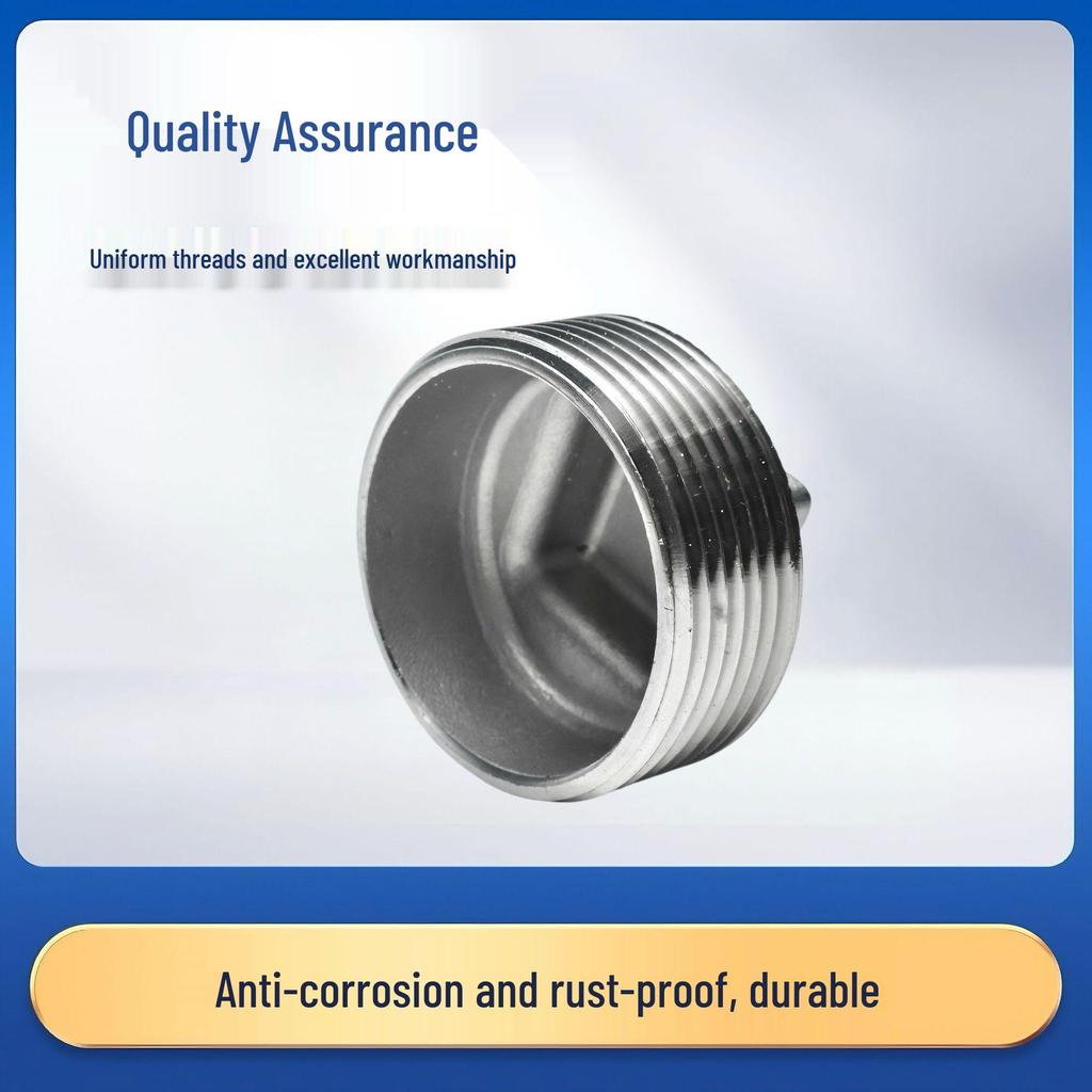 304/316L Stainless Steel Square Head Male Thread Pipe Plug Cap