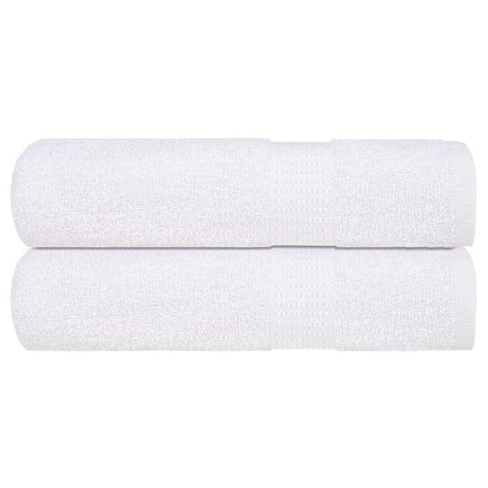 VidaXL Serviettes de douche 2 pcs blanc 70x140 cm 360 g/m² 100% coton, serviette, ensemble de serviettes de bain, serviette 136653
