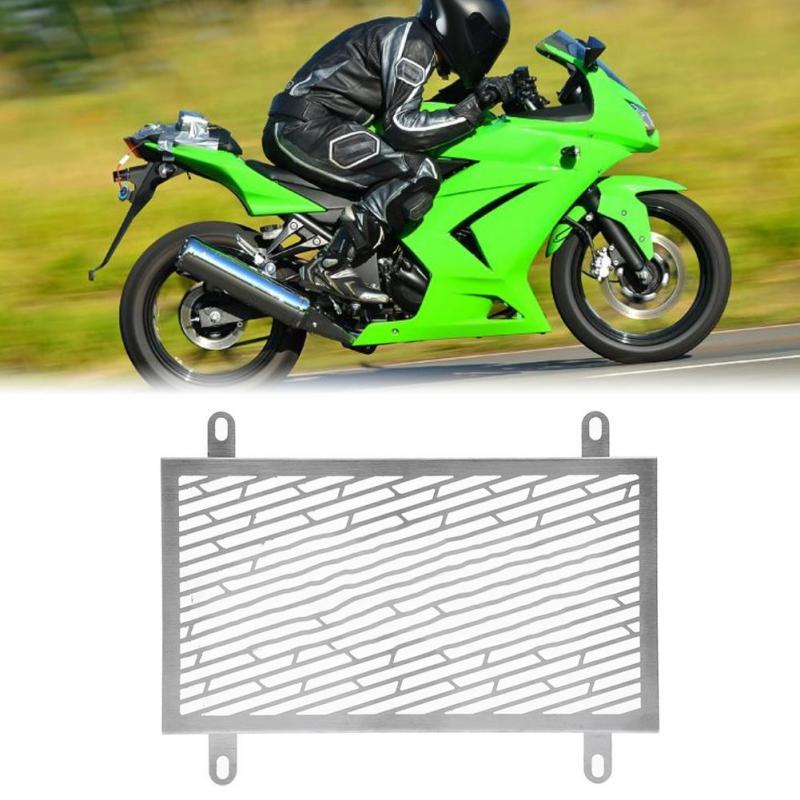 Motorcycle Radiator Grille Guard Cover Protector Stainless Steel Radiator Grill for Z250 Z300 13-16