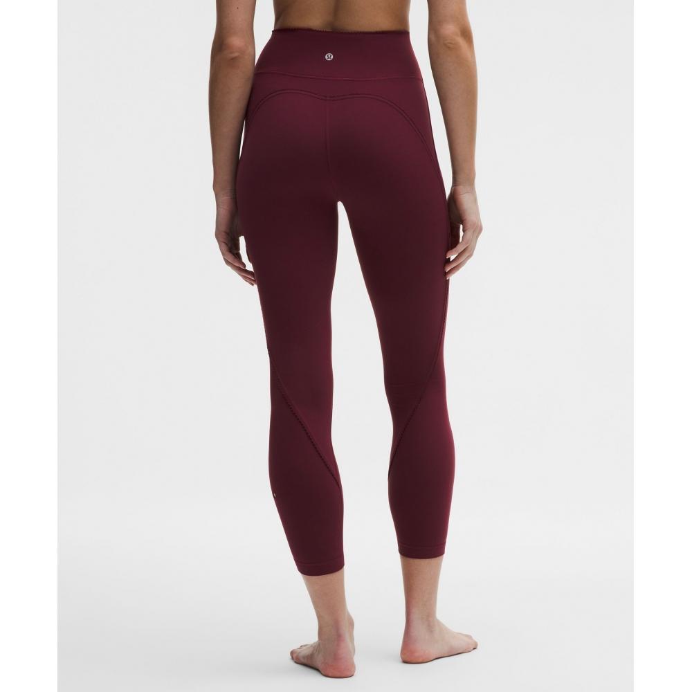 Lululemon Groove No Line High Rise Tight 25   Heart Burgundy Bay