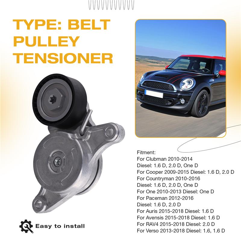 A58X-Car 16620-WA010 Engine Belt Pulley Tensioner 11287823374 For Mini Cooper Clubman Countryman Toyota Auris RAV4 2010- 2018