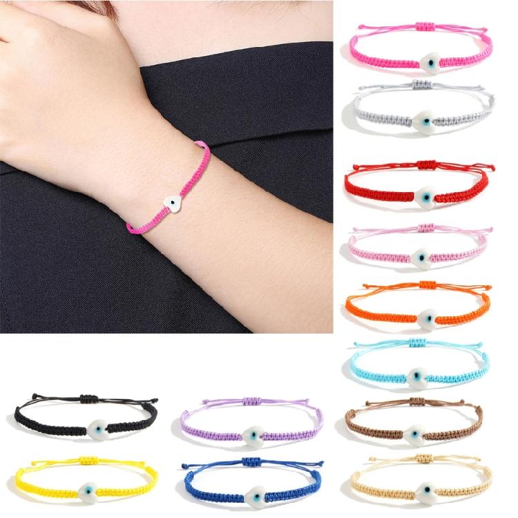 Elegant Braided String Wristband With Spiritual Eye Symbol Versatile Layering Jewelry for Everyday Outfits