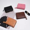 1Pcs Short Organ Card Bag Men'S Leather Zipper Wallet Large Capacity Multi-Card Holder Wallets Coin Cash Purse
