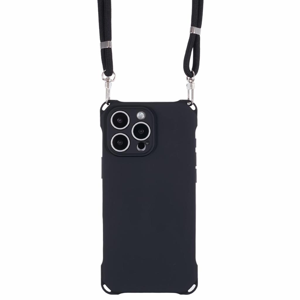For iPhone 16 Pro Max Case Four Corner Anti Drop TPU Phone Cover with Hanging Rope
