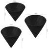 3pcs Breathable Cone Shaped Liners Reusable Eco-Friendly Felt Gardening Mats Black Planter Basket Liners Outdoor Gardening