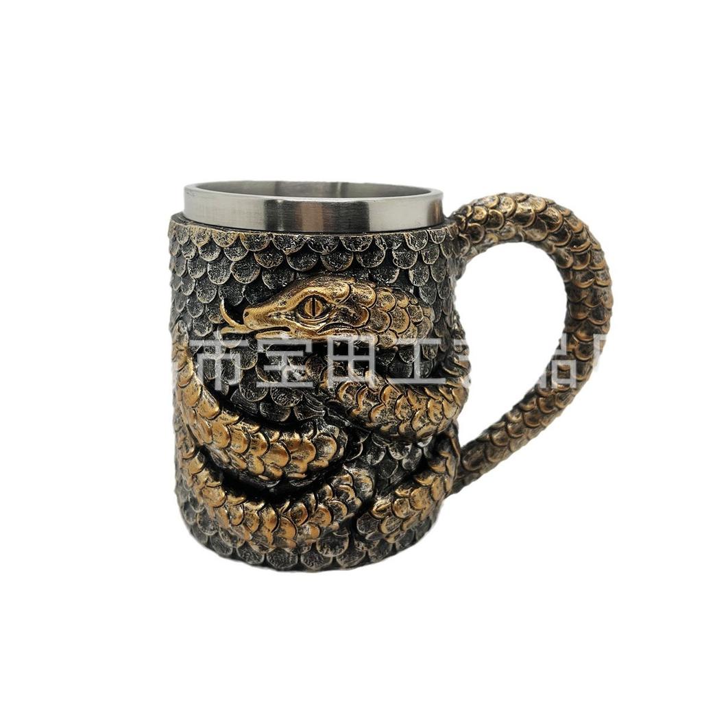 Cobra Cups, Stainless Steel, Resin, Double-walled Mugs, Office Home Cups, Personalized Drinking Utensils
