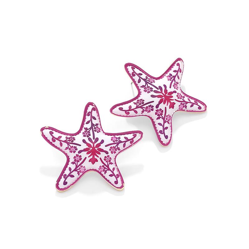4Pcs Exaggerated Crab Sunflower Starfish Earrings for Women Fashion Summer Beach Vacation Style Unique Earring Female Jewelry