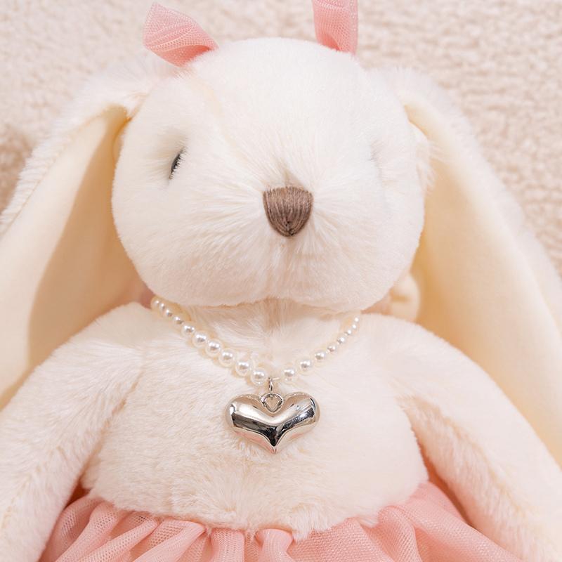 35cm/50cm Kawaii Lady Rabbit Doll Accompanying Rabbit Plush Toy Lovely pearl Rabbit Dolls for Kids Girlfriend Birthday Xmas Gift