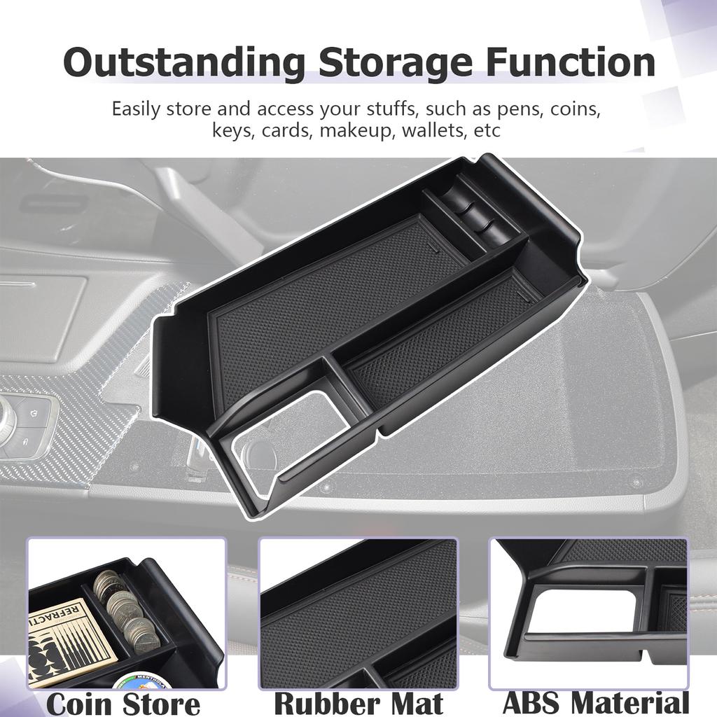For 2025 2025 2025 Cadillac CT5 Center Console Organizer Tray Coin Storage Secondary Armrest Box ABS Accessories Car Storage Box