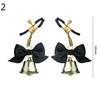 Breast Stimulation Adjustable Bell Nipple Clamps for Female with Bow Tie Sensual Massage Clips for Couples Bedroom Experience