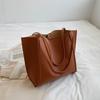 2023 Women's Retro Large Capacity Tote – High-End Solid Color Shoulder Bag