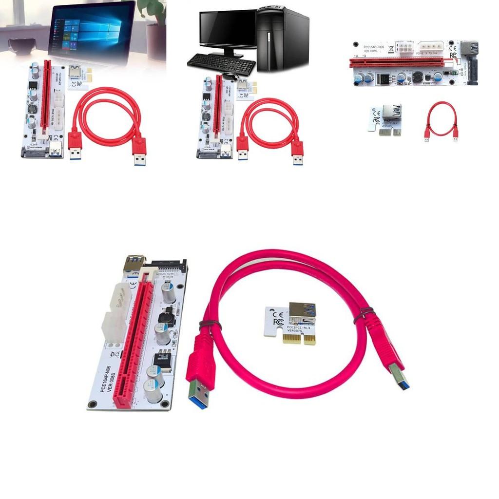 Pcie Pci-e Express 1x To 16x Gpu Extender Riser Card Adapter Btc Eth