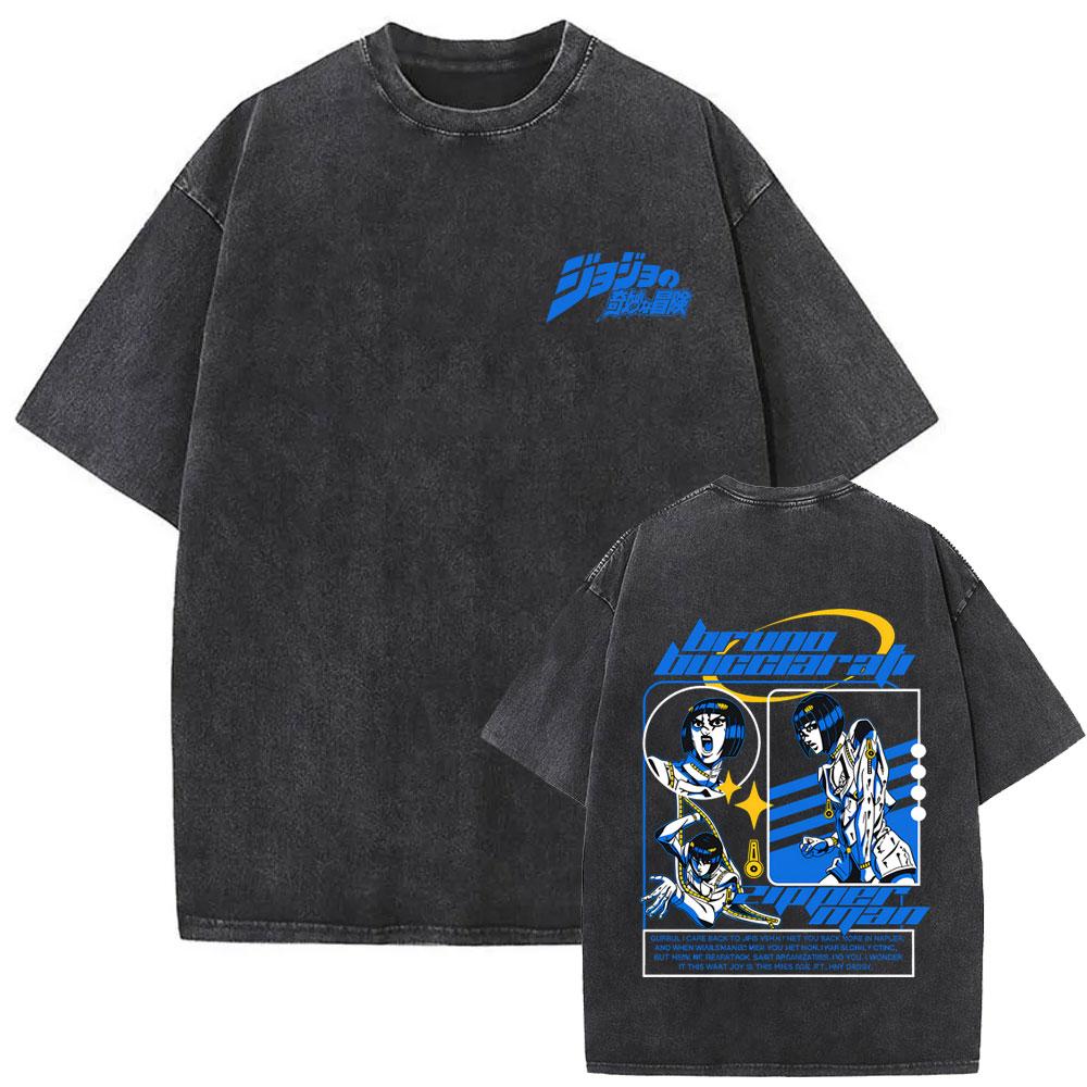 

Anime Jojo Bizarre Adventure Vintage Washed T Shirt Playboi Carti Opium Merch Tshirt Men Women Manga Casual Oversized Tshirts S