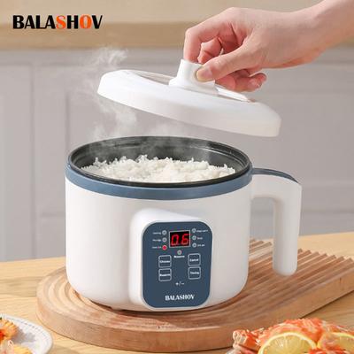 Panela elétrica de arroz 1,7l, camada dupla única, 220v, multifogão, antiaderente, mecânica inteligente, panela de arroz no vapor para casa