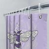 Bee Shower Curtain Nature Floral Pattern Bathroom Decor Vintage Rustic Farmhouse Wall Art Modern Home Decor Wall Hanging