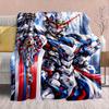 Gundam Anime Flannel Blanket - Soft Warm Perfect for Sofa, Bedding Camping Travel Office Home Decor -QJY