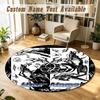 Round Rug Custom Nameaespa Pattern Non Slip Carpet Home Floor Decor