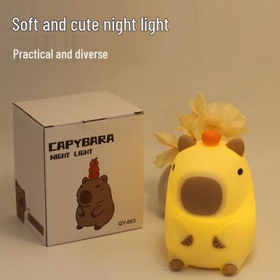 Capybara LED Silicone Night Light - Bedside Sleep Companion Ornament & Gift