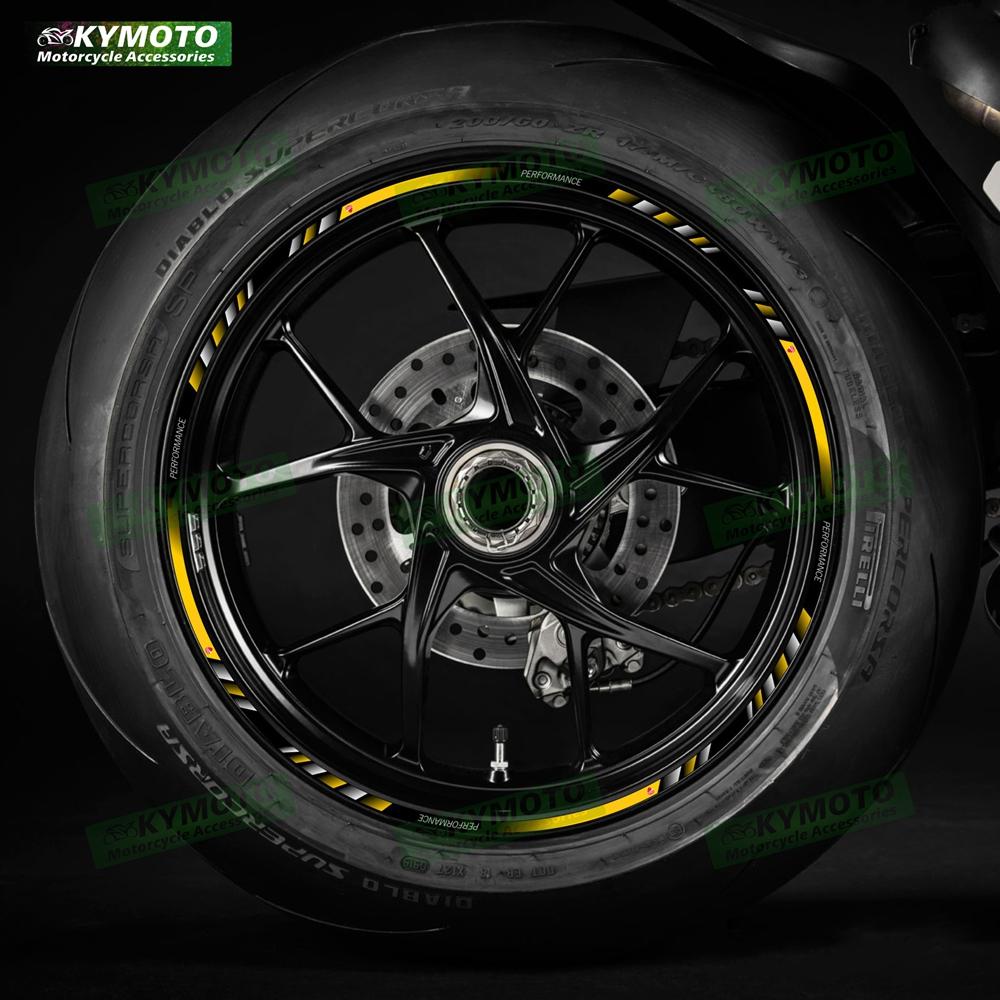 For 748  999 998 749 750 800 851 888 900 SS Motorcycle Accessories 17 Inch Front and Rear Wheel Stickers Wheel Reflective Decals