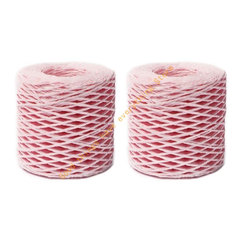 

Raffia Straw Yarn DIY Knitting Material for Women Girls Raffia Yarn Sun Hat Yarn 55KF