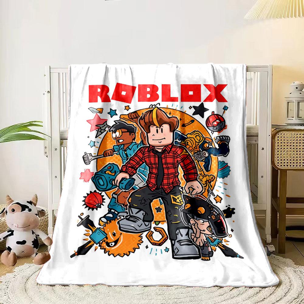 

Bright, dynamic cartoon characters with tools, stars, and a vibrant orange halo. for all seasons blanket lunch break throw gift 80cm x 120cm