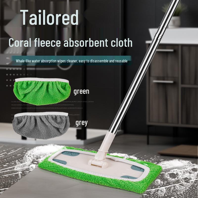 Multifunctional Hand-Free Rotating Flat Mop: Wet & Dry Electrostatic Dust Removal