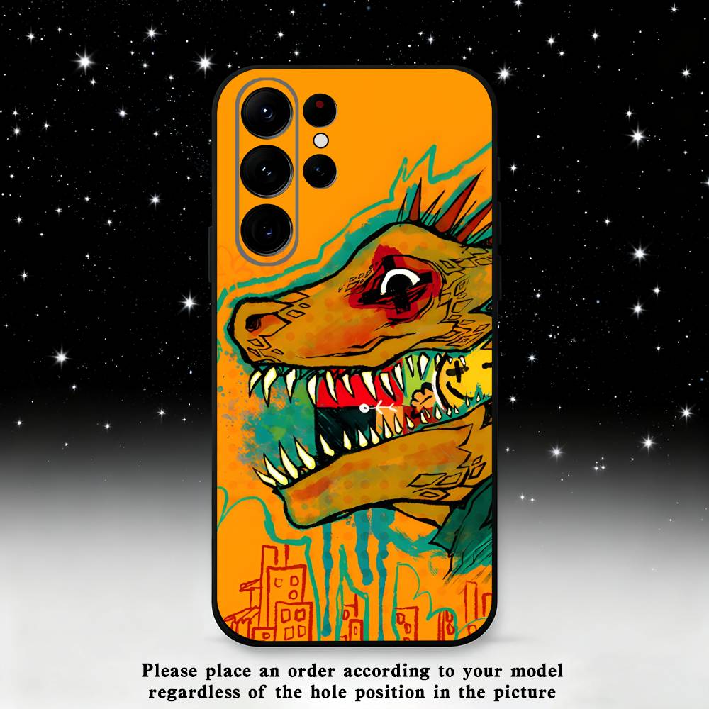 Anime D-Dorohedoro Retro Phone Case For Samsung S25,S24 Ultra,S20,S30 plus,S22 plus,S23,S30 Ultra 5G Silicone Black Shell