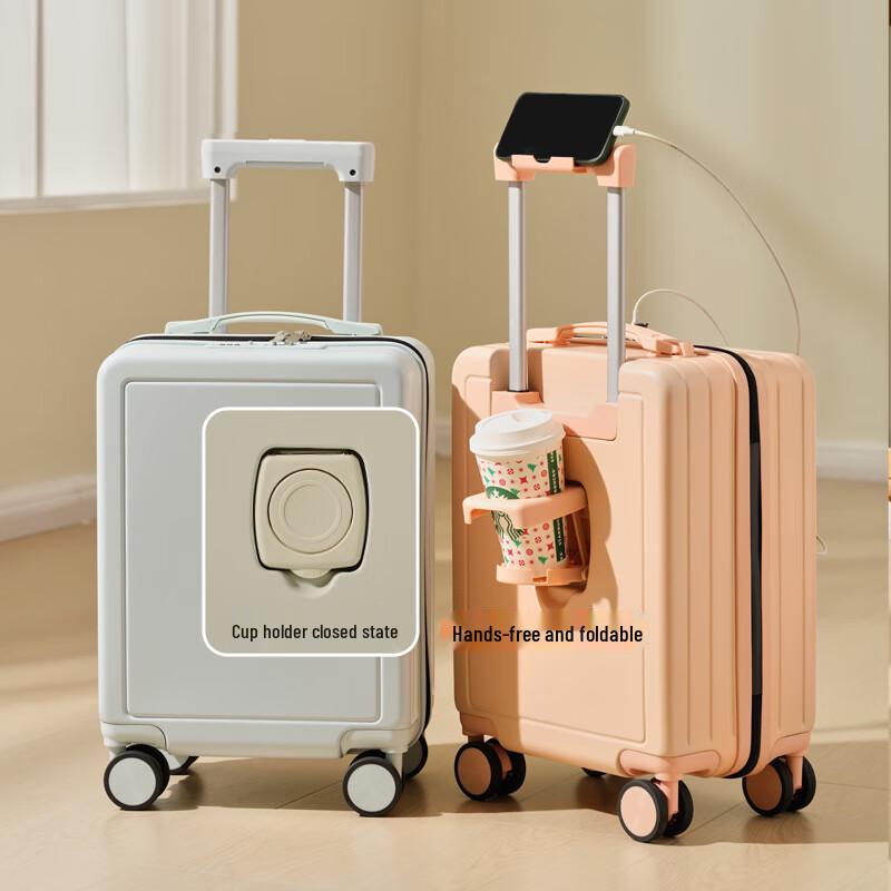 Lightweight ABS&PC Carry-On Travel Suitcase with USB Port