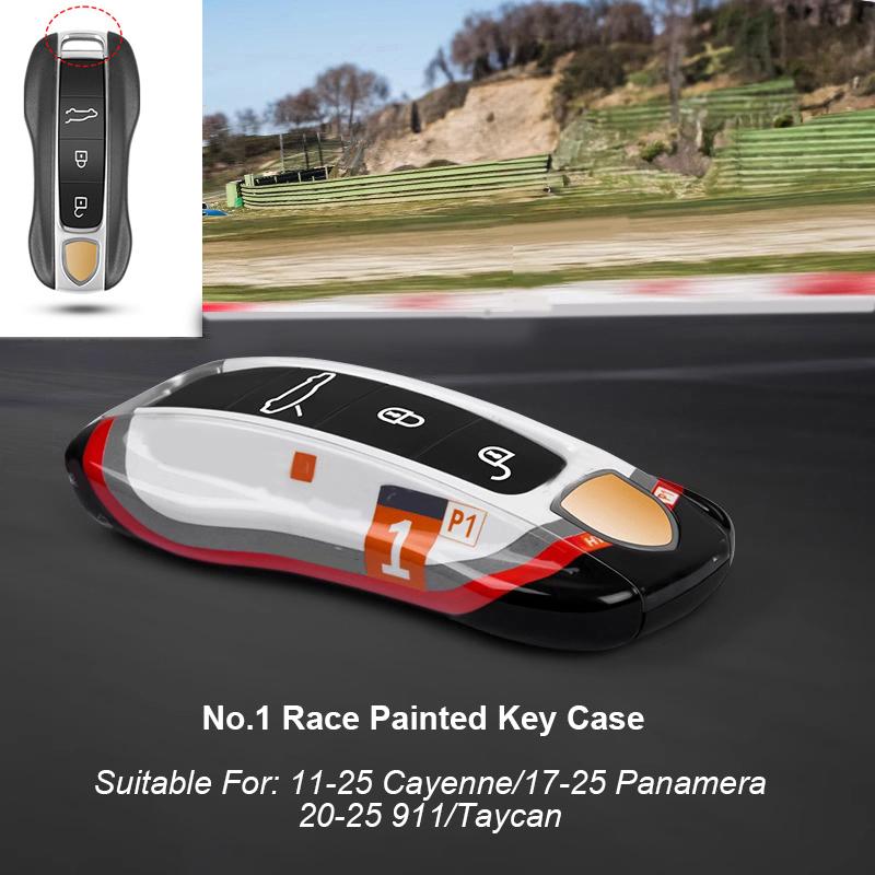 For Porsche Panamera Cayenne Macan 718 Cayman Boxster 911 Taycan Car 92 Personalized Key Case Protective Shell Remote Fob Cover