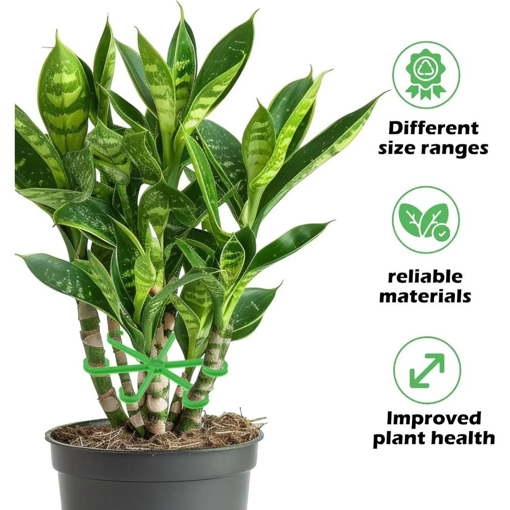 Flower Plant Stem Support Stakes Climbing Houseplant Stand Frame Plastic Garden No Stake Trellis Indoor Plant Holder Rack Hoops