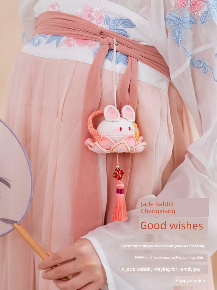 Mid-Autumn Festival Osmanthus Sachet DIY Handmade Bunny Perfume Bag Crochet Woven Material Kit National Style Pendant Portable