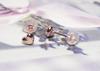 10K Pink Gold Earrings 4mm Heart T-jms (10K PG)