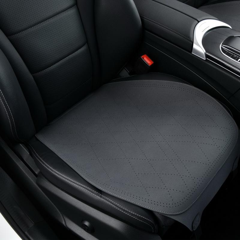 Summer Car Seat Cover Luxury Nappa Leather Vehicle Driver Seat Cushion Chair Protector Auto Interior Accessories Mat