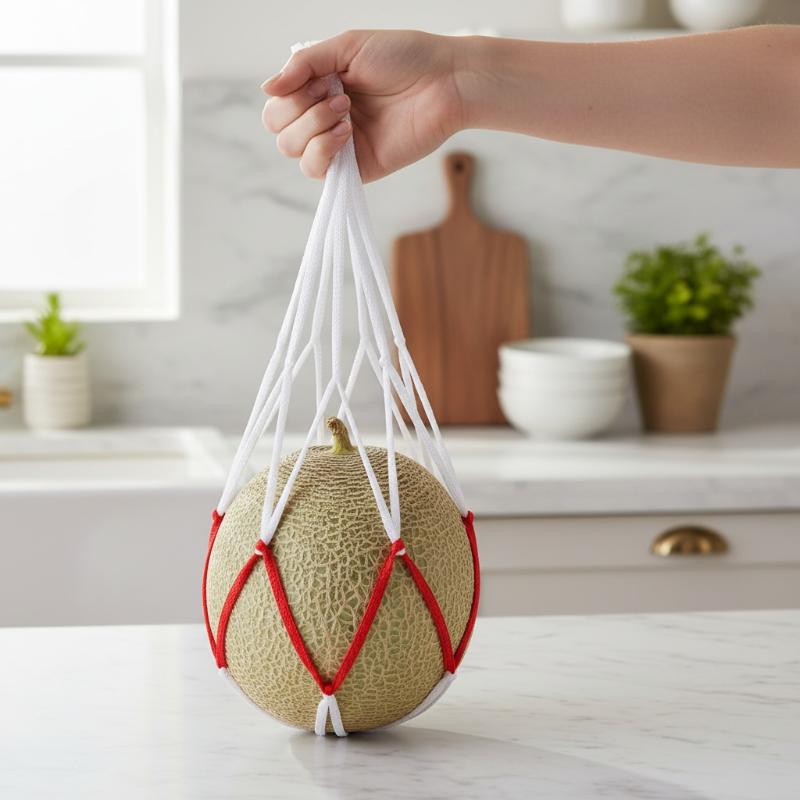 5/10/20pcs Heavy-Duty Fruits Net Bags Large Capacity Shopping Bags For Support The Growth Of Watermelons, Pumpkins, Cantaloupes